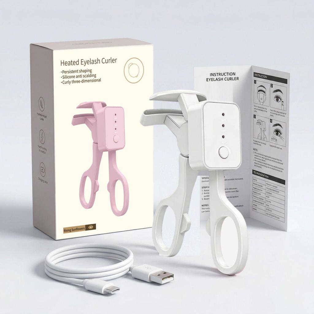 Rechargeable Electric Eyelash Curler with Temperature Control