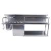 Wall Mounted Spice Rack Grey Aluminium Alloy Utensil Spice Storage Rack for Kitchen