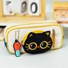 Cartoon Pencil Case Portable Pen Box Stylish Accessory 3D Cat Pen Bag  Office