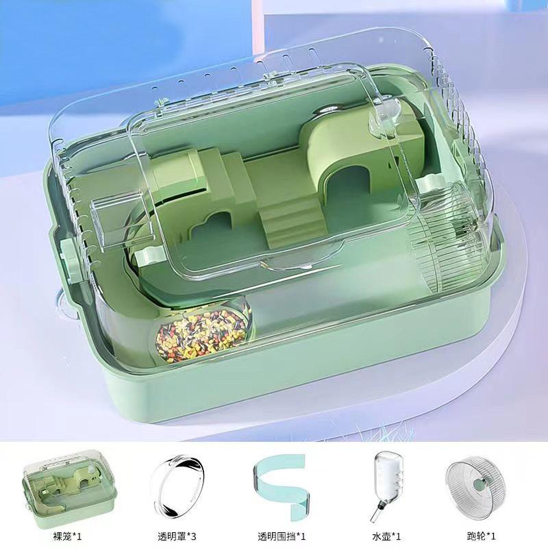 

Large Luxury Hamster Cage Acrylic Transparent Habitat for Hamsters Complete Small Pet Playground Spacious Enclosure Breeding Box