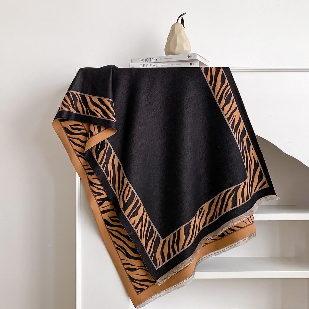 S New Streak Two-Sided Scarves Cashmere Soft Warm Fringe Pashmina Shawl Winter Coldproof Windproof Blanket Scarf