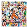 50 Dragon Ball Anime Character Stickers: Waterproof Decor for Suitcases, Phones, Computers, Guitars, and Notebooks.