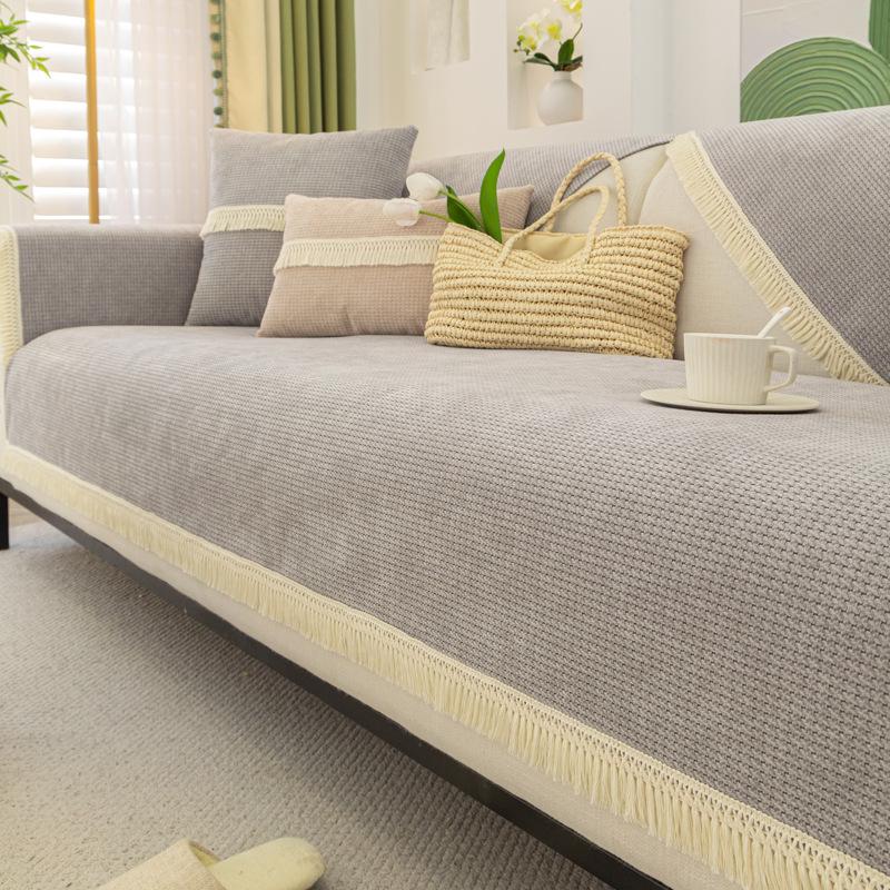 Chenille Sofa Cushion Four Seasons Universal Non-Slip Cushion New Fresh Sofa Cover Anti-Scratching Cover Cloth