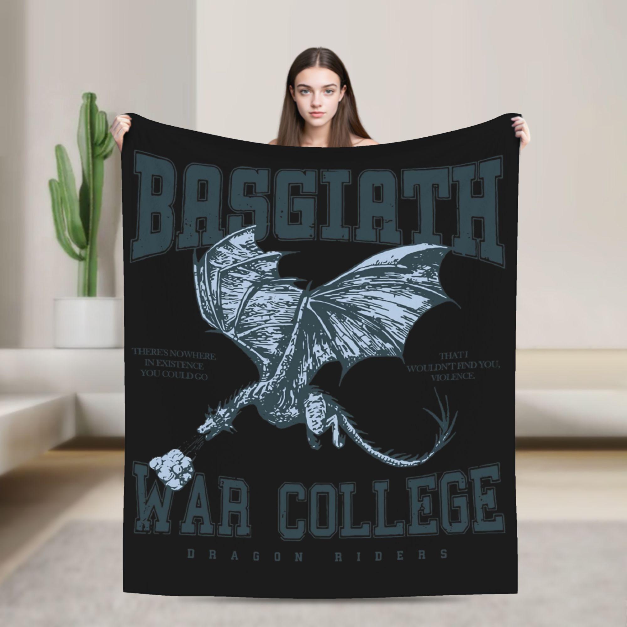 Tairn Basiath Fourth Wing Blankets Coral Fleece Plush Spring/Autumn  Throw Blanket for Sofa Travel Plush Thin Quilt 75X95CM