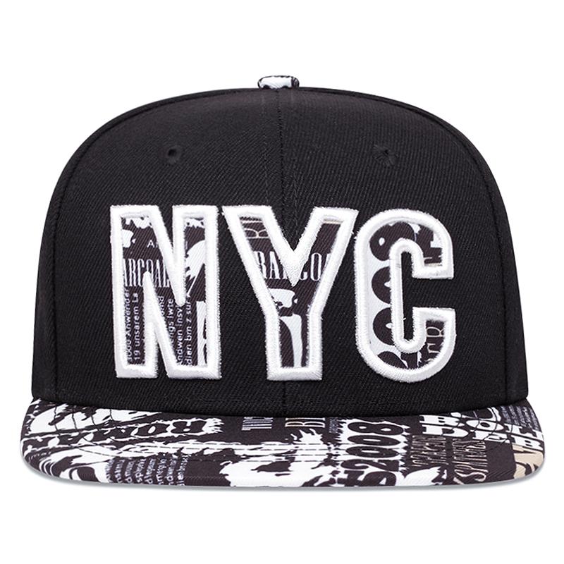 2026 New Fashion Hip Hop Hat NYC Graffiti Embroidery Street Skateboarding Hat Daily Leisure Sunshade Baseball Hat Flat Edge Hat