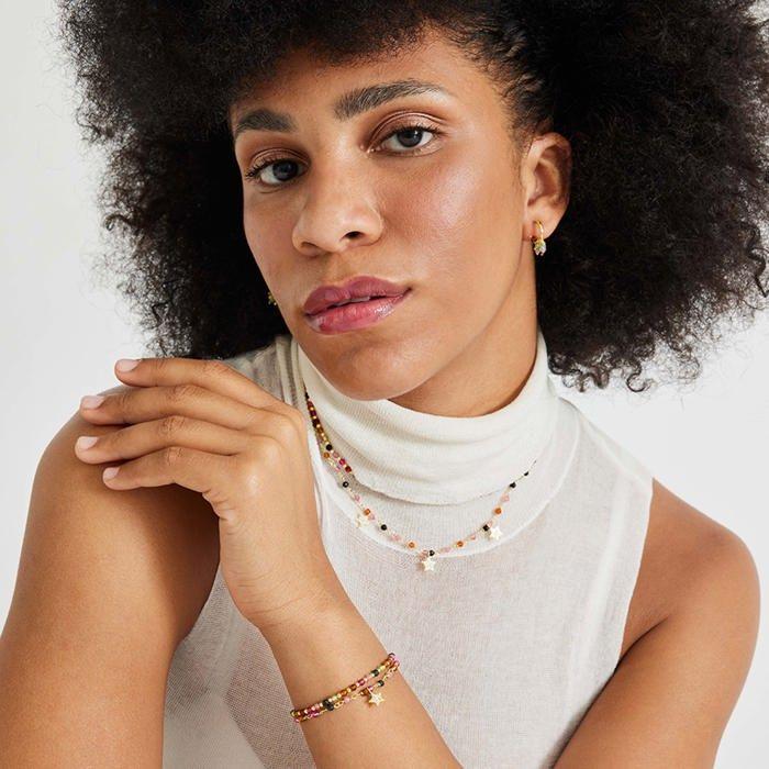 Bracelet - Ryfos - Multicolore - Or jaune 18K - 16,5 cm + 3,5 cm d'extension - Femme