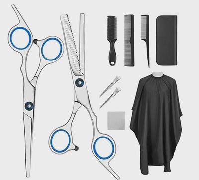 Friseurscheren-Set aus Edelstahl: Effilier-, Flach- und Zahnschere für Erwachsene