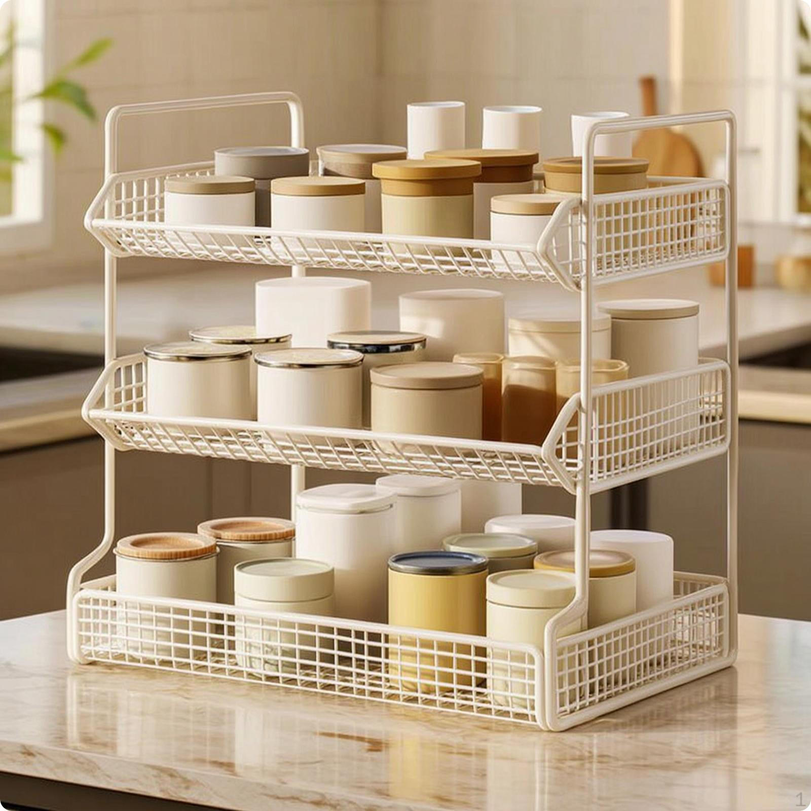 Countertop Display Rack with Wire Baskets