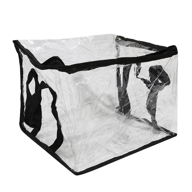 Foldable Book Box Student Dormitory Classroom Book Organizer Transparent Waterproof Household Book Organizing Storage Box
