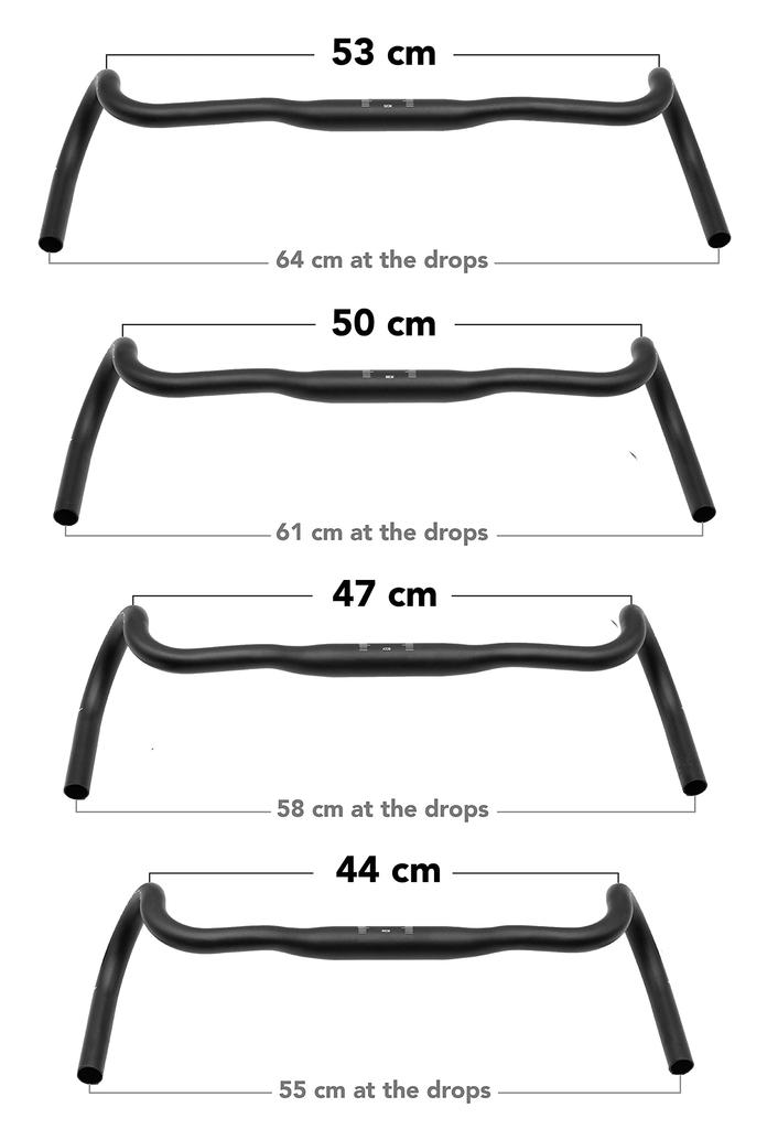 REDSHIFT Kitchen Sink Handlebar without Loop for and Commuter Aluminum Drop with 20mm of 53cm Width Road, Gravel, Touring, Bikes, Bar, 31.8mm Clamp,