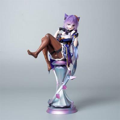 The First Beauty Of Teyvat Keqing 3d Figures Genshin Impact Figuras Kawaii Animation Girl Game  21cm Model Birthday Gift Toy
