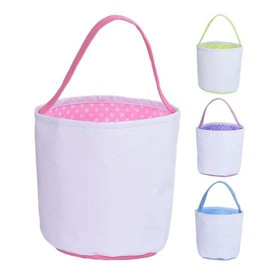 Easter Hand Gift Bag Bunny Pattern Handle Design Easter Egg Hunt Basket DIY Gift Candy Storage Pouch