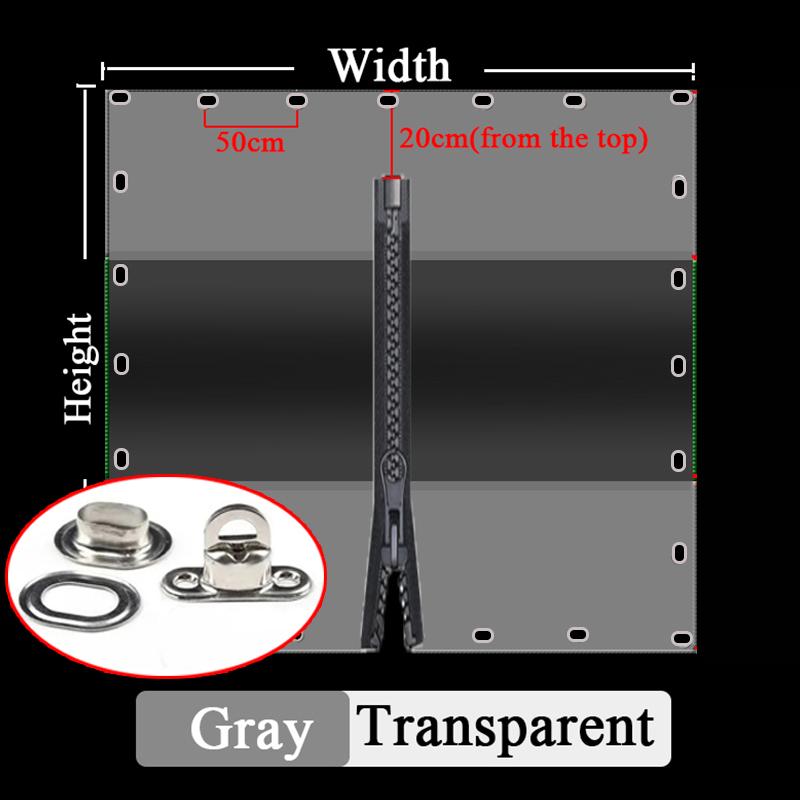 Customize Heavy Duty Zipper Tarpaulin with Twist Locks Outdoor Pergola See Though Tarp Door Curtain Gazebo Windproof Screen