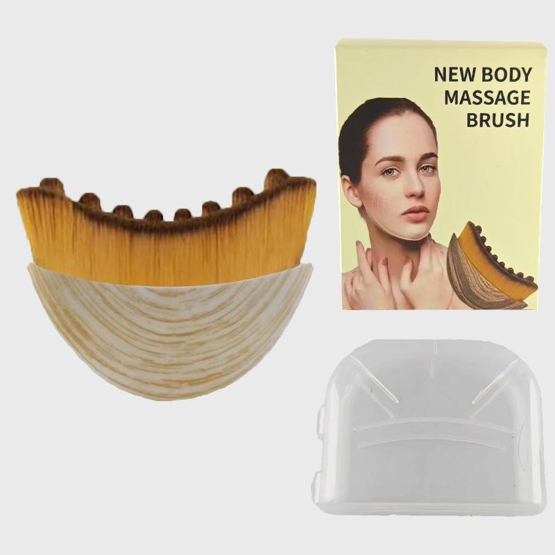 Portable Lymphatic Contour Face Brush Contoured Lymphatic Massage Tool Fits Skin Contours Detox Relaxation Face Sculpting Device