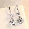 925 Sterling Silver Stud Earrings AAA Zircon For Women High Quality Exquisite Student Girlfriend Jewelry Accessories Heart GiftGood Product