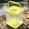 Foldable Pail with Mesh Lid Long-Lasting Reinforced for Fishing