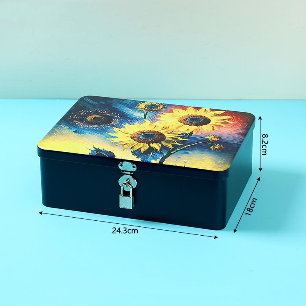 Large Capacity Desktop Storage Case Vintage Empty Box High Quality Metal Box  Jewelry