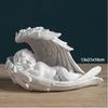 Nordic Creative Resin Angel Figurine, Modern Angel Sculpture Decorative Desktop Ornament