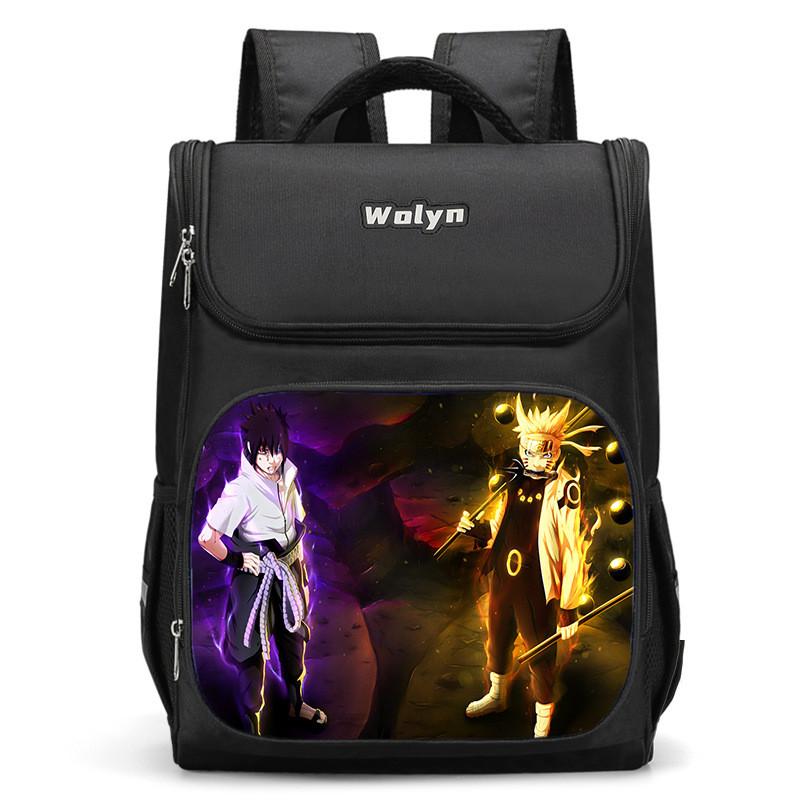 Large Capacity Naruto Sasuke Backpack For Boys And Girls 3d Double Layer