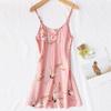 2Pcs Women Bathrobe Set Sexy Sleep Dress Women Nightgown Short Sleeve Sleepwear Bride Robe