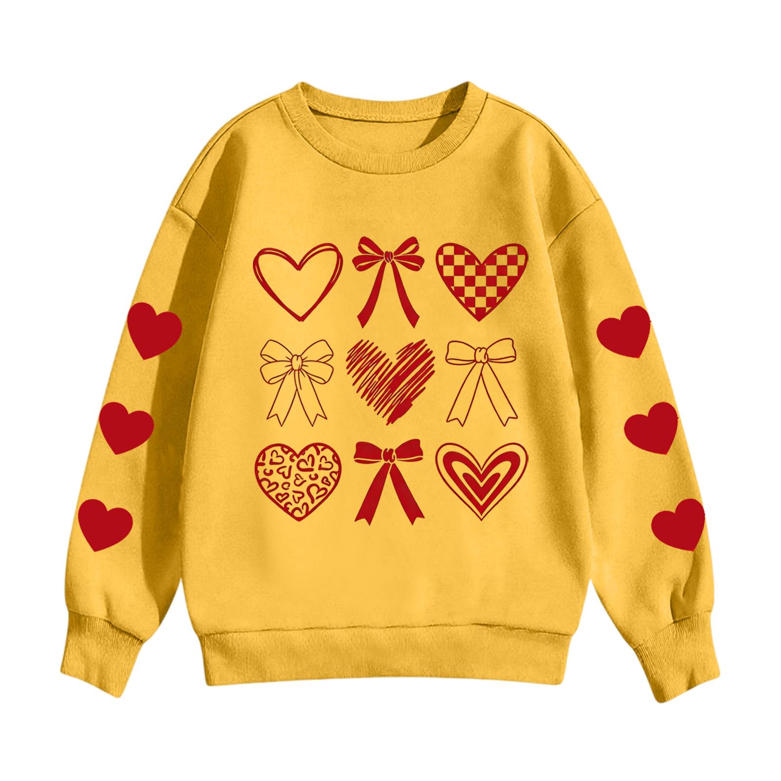 

Children s Casual Round Neck Printed Pullover Long-sleeved Hooded Sweatshirt Top 160 жовтий