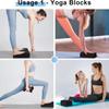 1 pair High Density EVA Gym Blocks Non-slip Lightweight Yoga Wedge Yoga Wedge Blocks  Yoga