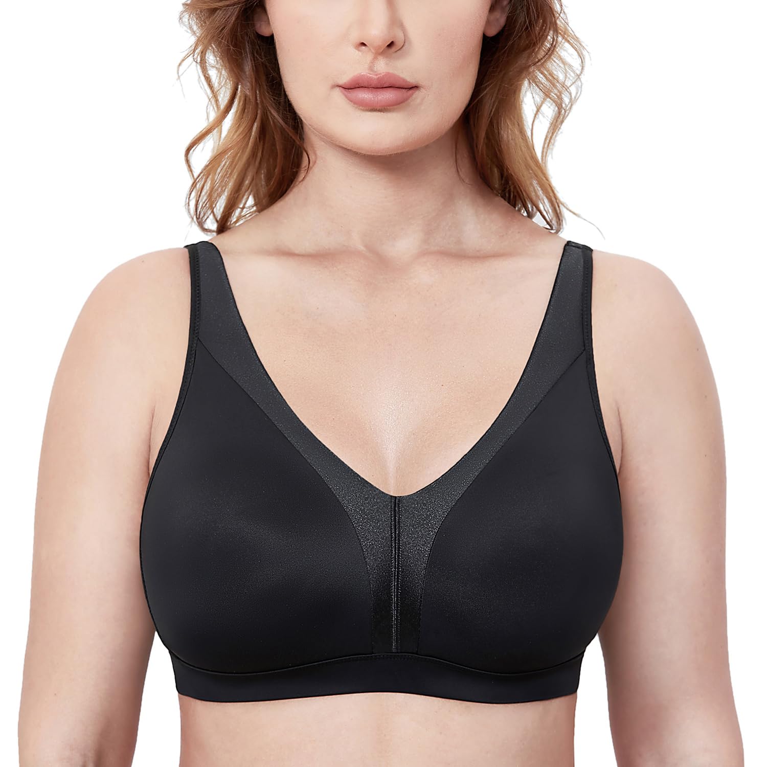 

Большой Полный Большой Размер Плюс E95 [DELIMIRA] Бюстгальтер, Размер, Женский, Без косточек, Чашка, Подушечки, Поддержка, Нижнее белье, Размер, Черный, чёрный