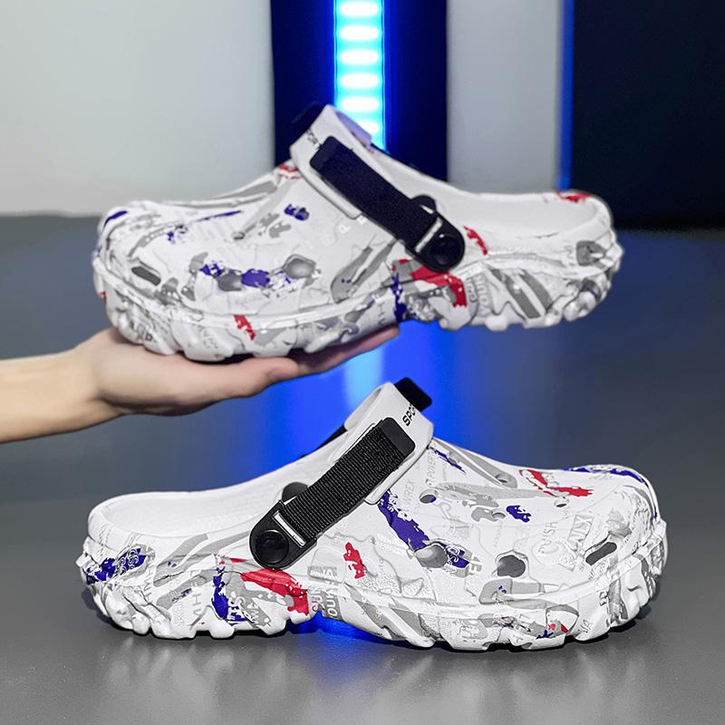 Summertime Men Aqua Shoes Slide Shoes Eva Men Outside Water Clogs Male Beach Footwear Stylish Water Shoes Luxury Sandal Shoes Comfort Home