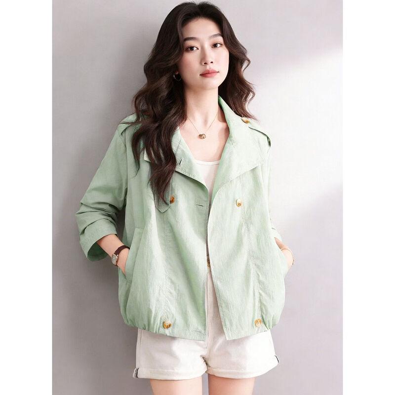 D.F.DEAR Women's Elegant Lapel Casual Jacket