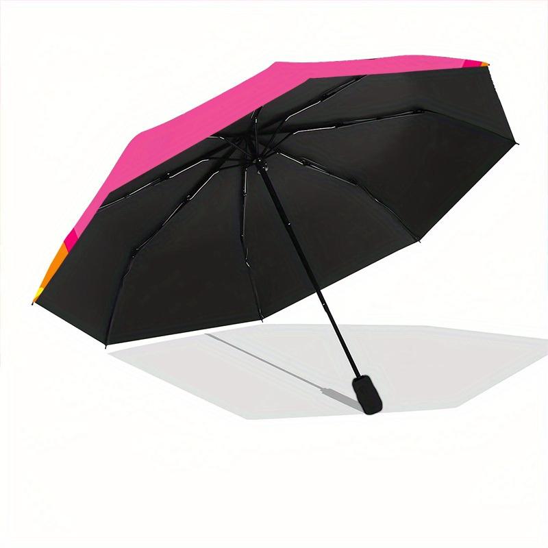 1pc Heart Decor Automatic Open, Sturdy Iron Frame, Compact Folding Design, All-Season Portable Umbrella for Women & Men Yy250801104