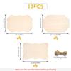 12Pieces Unfinished Wood Plaques with Rope Unfinished Hanging Wood Signs for Wood Burning DIY Painting Crafts 3 Designs