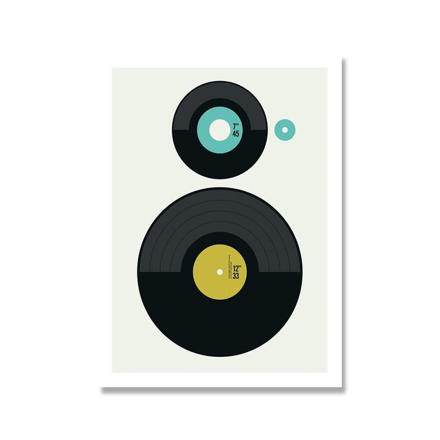 Vintage Music Mix with Poster Painting Cambridge Chicago Wall Living Room Canvas