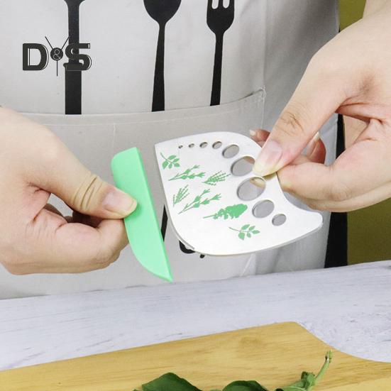 Herb Stripper Leaf Peeler Cutter 9 Holes Kitchen Tool for Kale Basil Thyme Cilantro Rosemary Cooking Utensil for Herb Lovers
