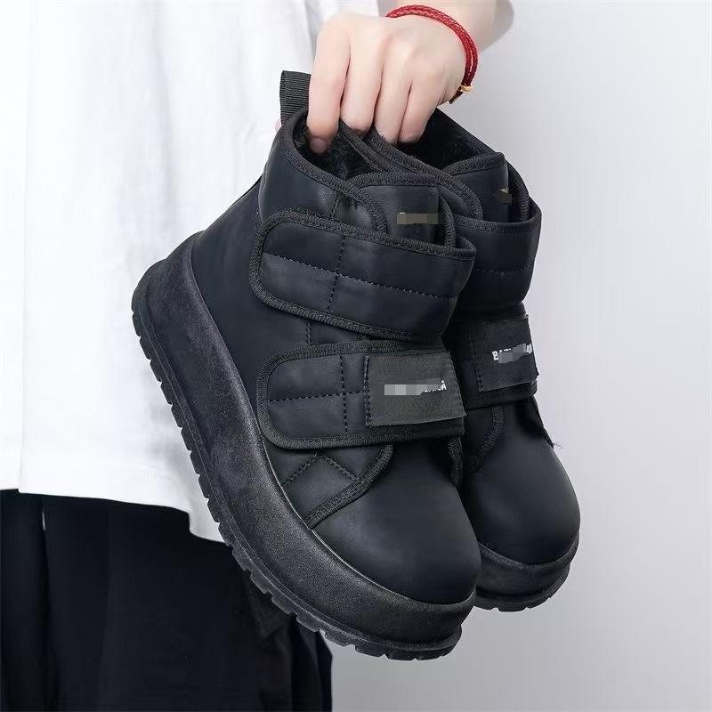 Warm Thick-soled Snow Boots for Women 2025 New Winter Velcro Velvet High-top Cotton Shoes Fashion Bread Short Boots for Women