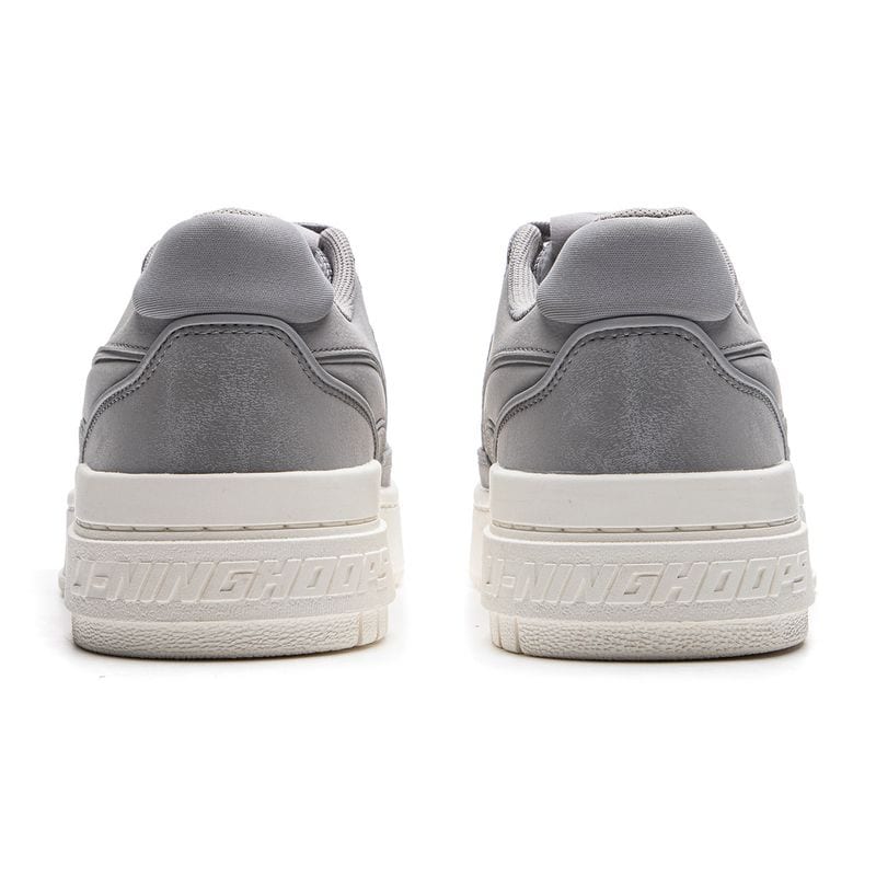 Li Ning Badfive Slip Resistant Abrasion Resistant Low top Skateboard Shoes Men's Gray ABCU025-2