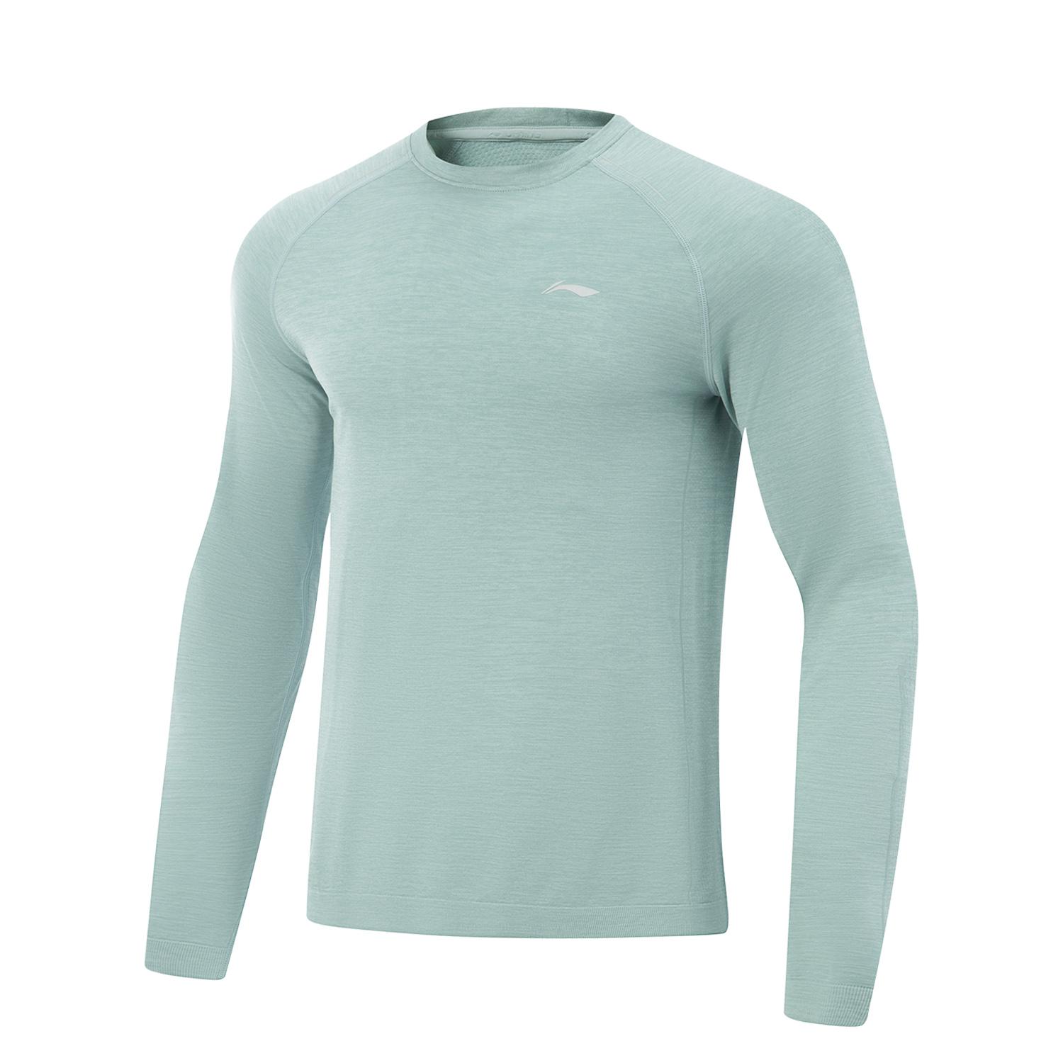 

Li-Ning Simple And Versatile Comfortable Casual Long Sleeve T-Shirt Men Tops Mist-Grey-Green ATLV271-1 S