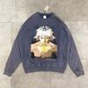 SAINT Retro Distressed Fleece Pullover Sweatshirt