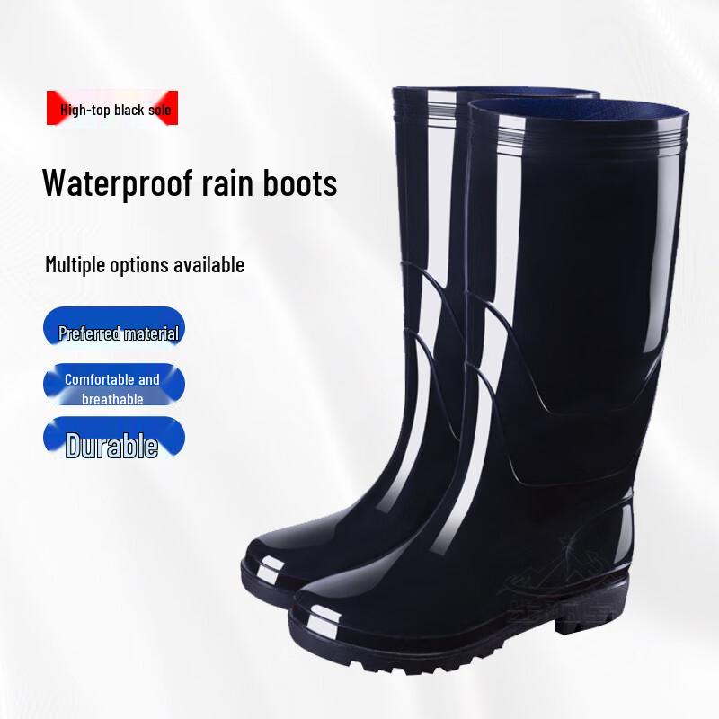 Men s High-Top Waterproof Rain Boots S