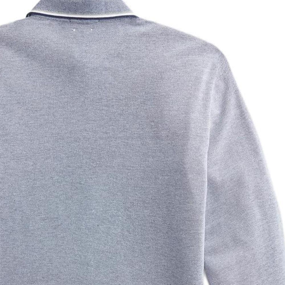 Polo Ralph Lauren SS24 Logo Brodert Bomull Langermet Poloskjorte Herre topper Blå MNPOKNI16821195-400