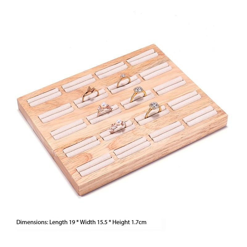 Solid Wood Jewelry Display Tray Ring Earrings Plate Earing Card Jewelry Counter Display Props Rack  Jewelry Boxes and Packaging