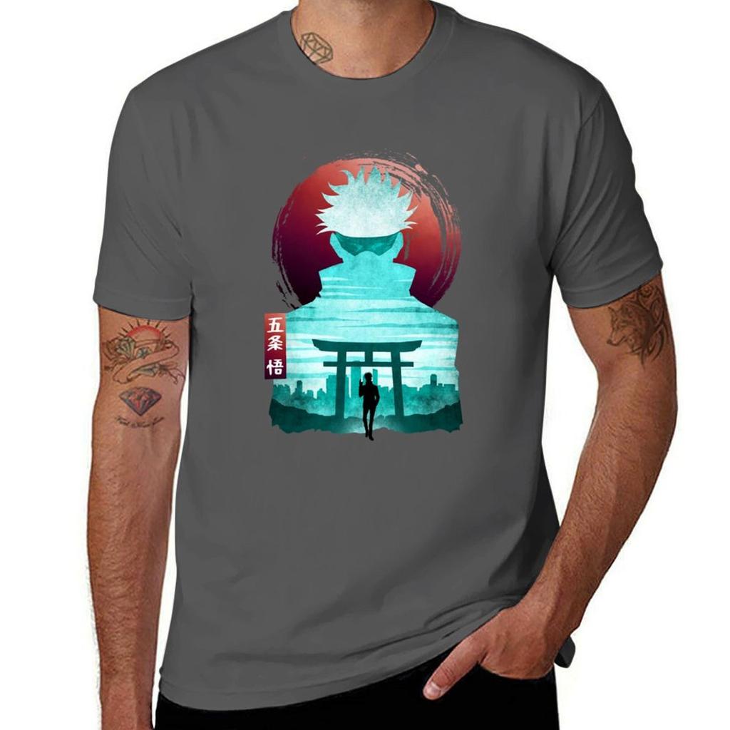 Minimalist Silhouette Gojo Tshirt Athletic Quick Dry Tshirt For Unisex