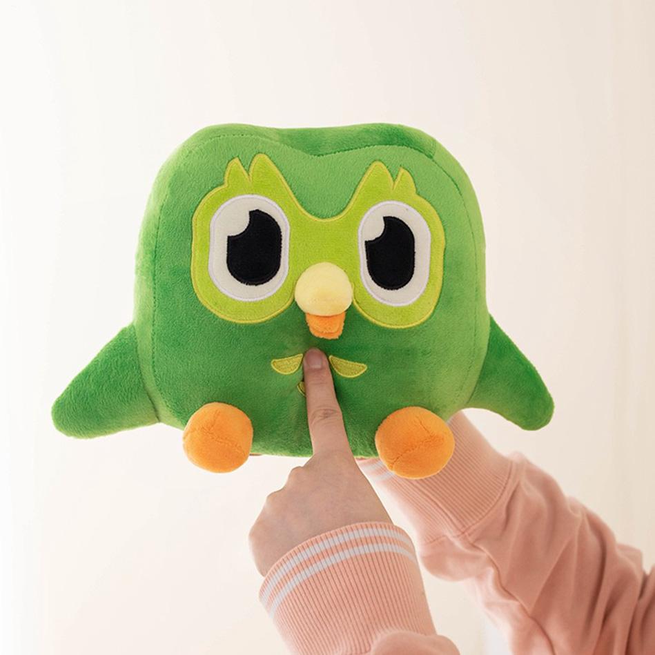 Jucărie de pluș Bufnița Duolingo Duo Plushie Bufnița Duo Păpușă Bufniță Desen Animat Verde Jucărie Animal de Pluș Moale Cadou Ziua Copiilor