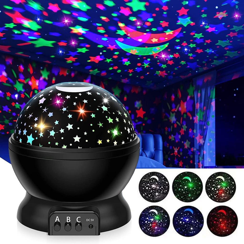 LED Galaxy Projector 360° Rotating - Starry Sky Night Light with Nebula Effect, Perfect Christmas Gift for Kids Bedroom Decor