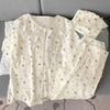 Little Cherry Premium Cloud Cotton Pajamas Women'S Summer Doll Collar Lace Loungewear Three-Piece Set