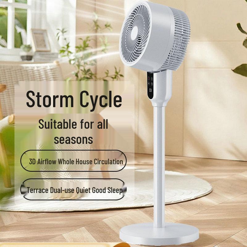 Smart Remote-Controlled Oscillating Electric Fan: Low Noise Floor & Table Air Circulation Fan