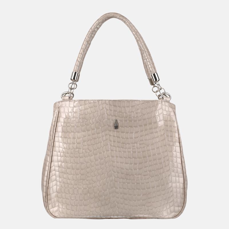 Luna - Croco Patent Leather Handbag