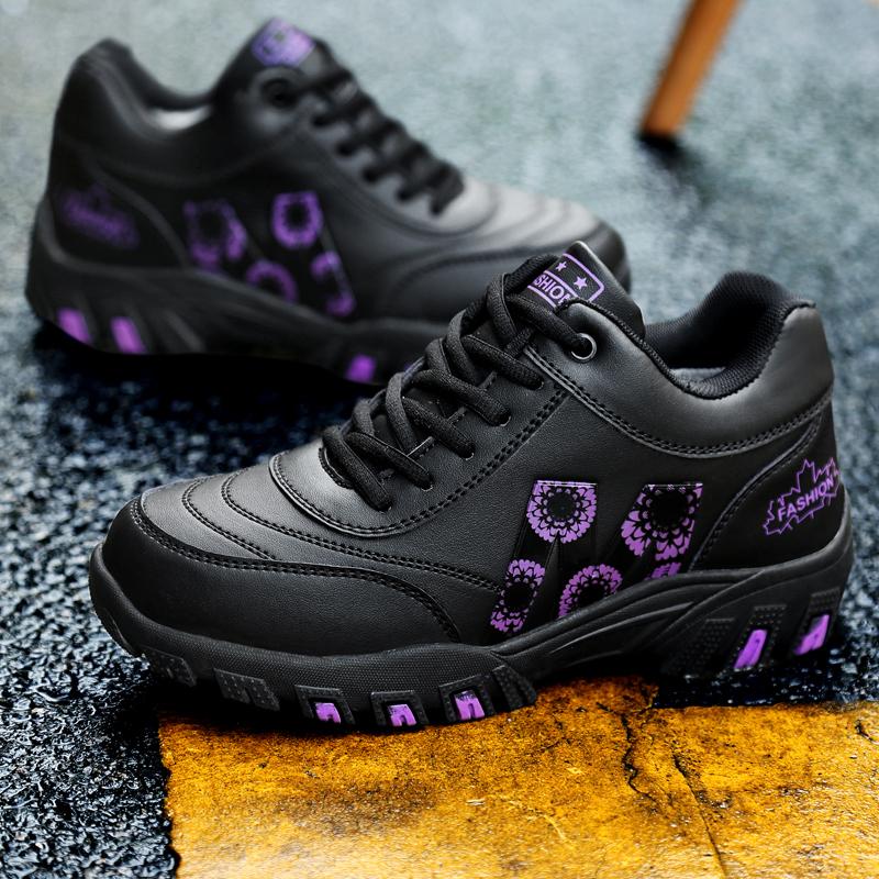 

Women Sneakers Women Casual Shoes PU Leather Waterproof Non Slip Soft Sole Lightweight Comfortable Sports Walking Shoes 35