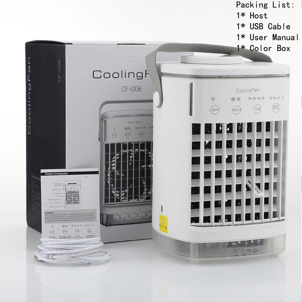 700ml Air Conditioner Portable Spray Humidifier Desktop Water Cooling Fan LED Remote Control Mini Mobile Air Cooler Purifier