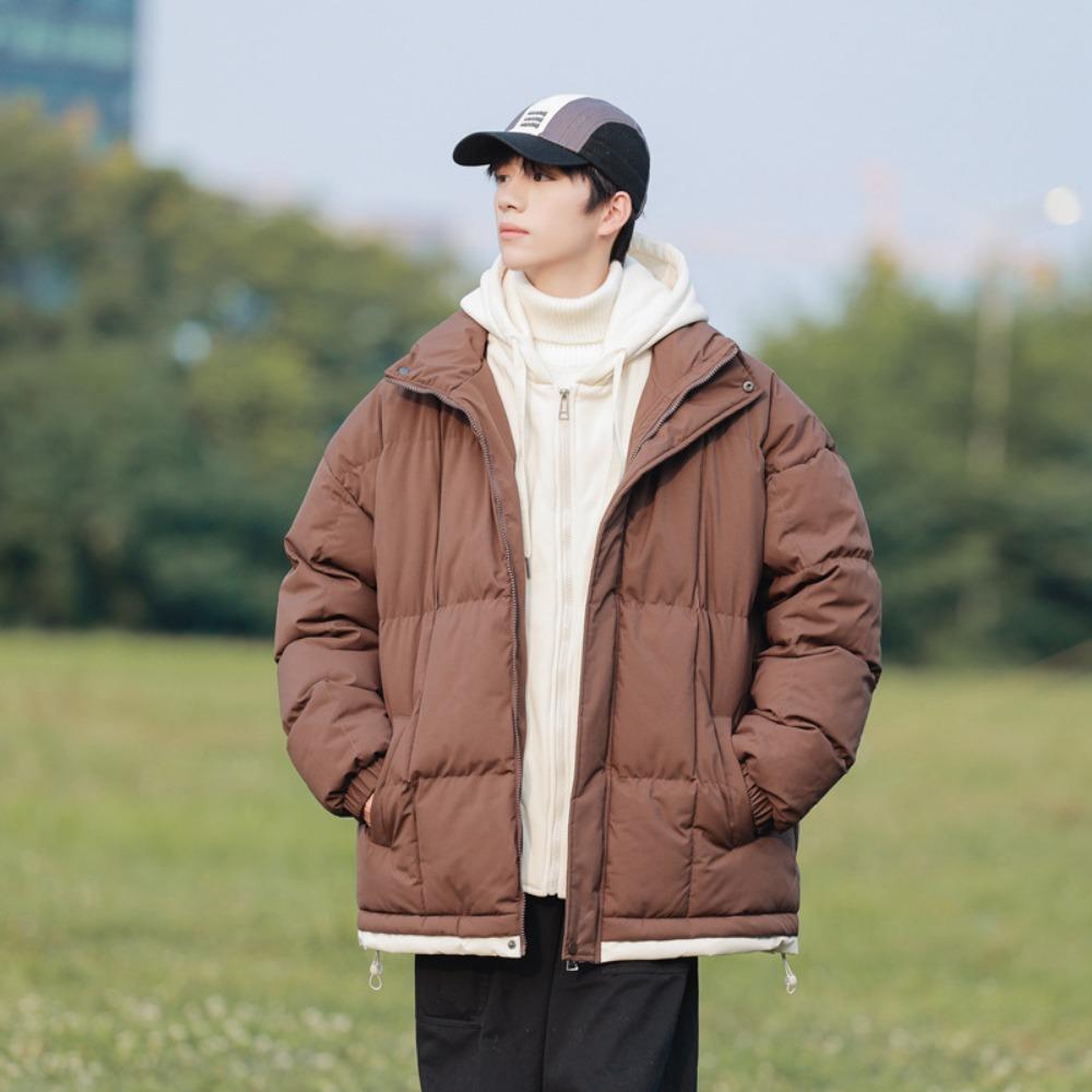 

Мужская зимняя новая свободная утолщенная хлопковая одежда для защиты от холода, хлебная одежда, куртка, зимняя одежда M