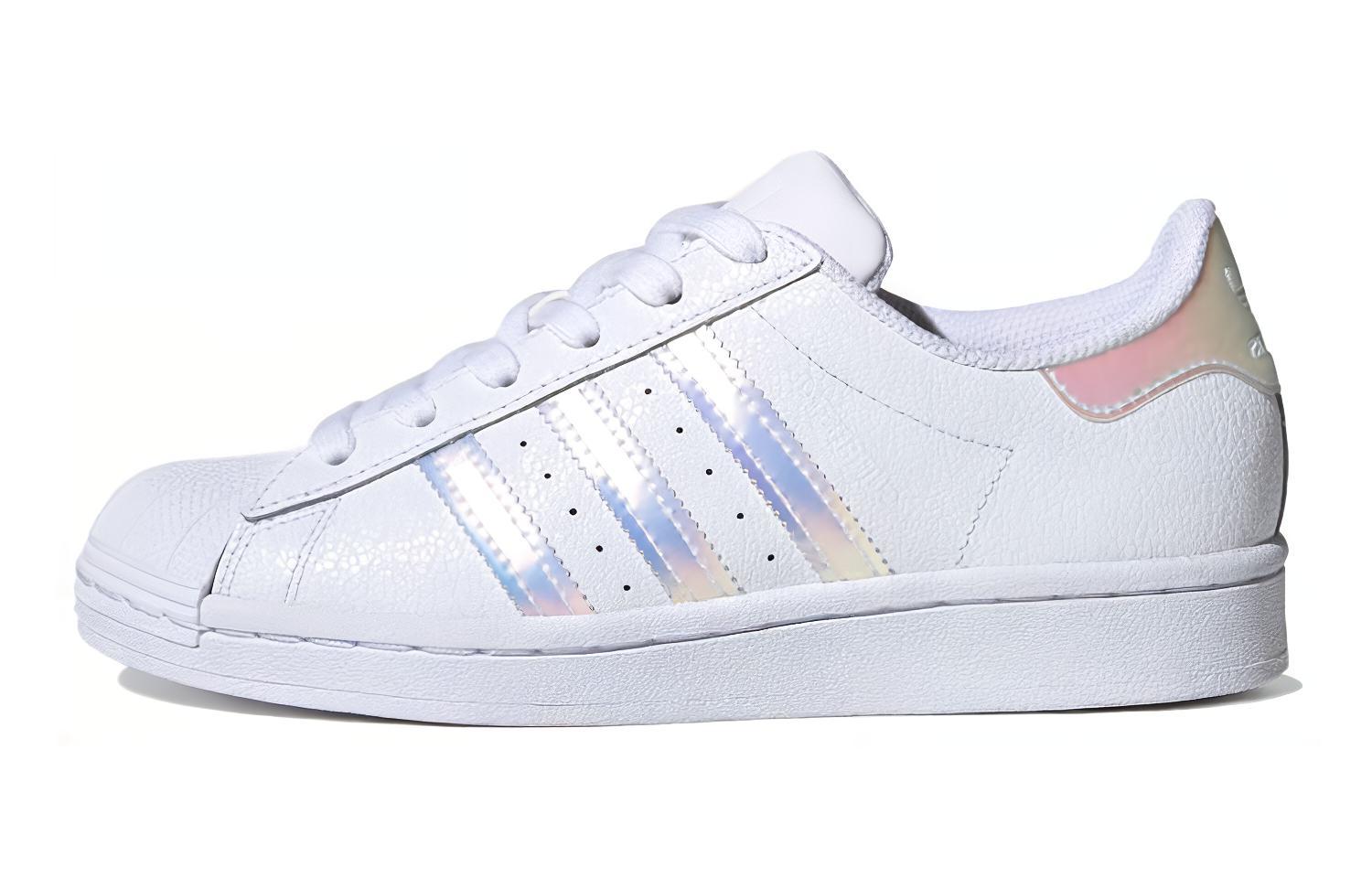 Adidas Originals SUPERSTAR J Low top Kids  Skateboarding Shoes White Laser Teenagers FW0813 36⅔
